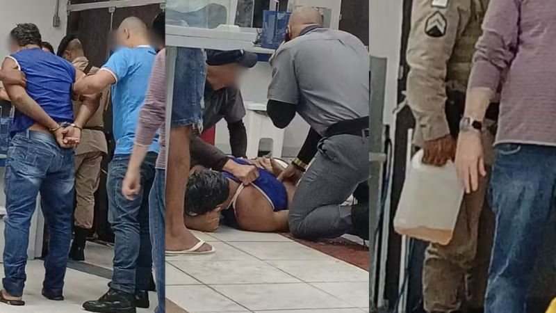 Homem é preso ao tentar incendiar agência do INSS no bairro de Brotas por não receber pagamento de benefício.