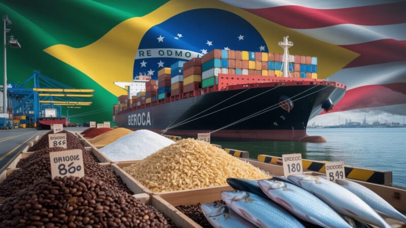 Tarifaço dos EUA transfere o preço para dentro do Brasil: exportadores perdem competitividade e consumidores já sentem alta no café, açúcar e pescados no mercado interno, afirma Farmdoc