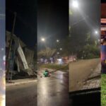 Vendaval provoca danos em Teixeira de Freitas, destelha igreja e deixa motociclista ferido